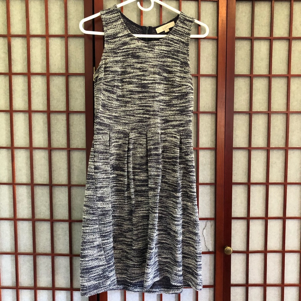 Marbled Knit Stretchy A-Line Dress from Loft
